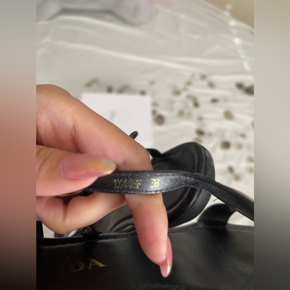 Authentic Prada black patent Sandal flats size 38 - Picture 7 of 7
